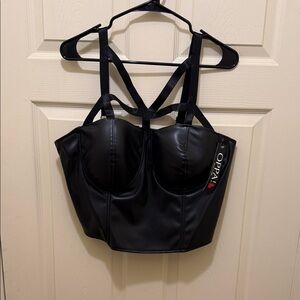 Black Strappy Bustier Bra